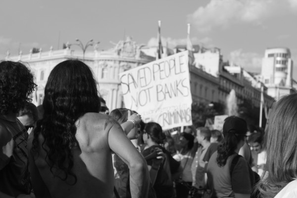 Manifestazione a Madrid, Spagna, 2012, foto di Angela Santoro, CB Apg23